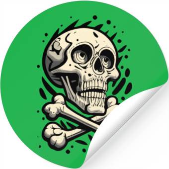 Discover Cartoon Skull Stickers