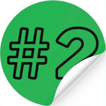 Discover Hashtag #2 Number Two Stickers