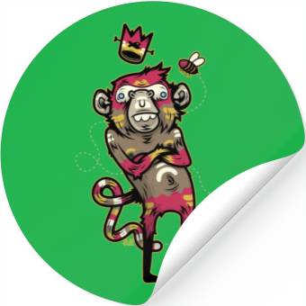 Discover Monkey Bee Stickers