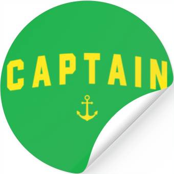 Discover Navy Blue Captain Stickers