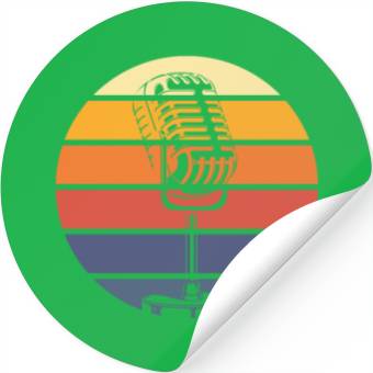 Discover Microphone Retro Stickers