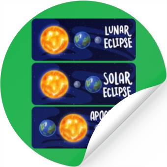 Discover Lunar Eclipse Solar Apocalypse Astrology Science Stickers