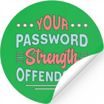 Discover Cybersecurity Your Password Strength Programmer Stickers