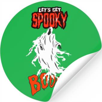 Discover Let's get spooky halloween ghost Stickers
