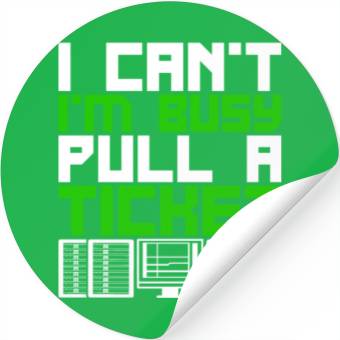 Discover Network Admin Programmer Pull A Ticket Stickers