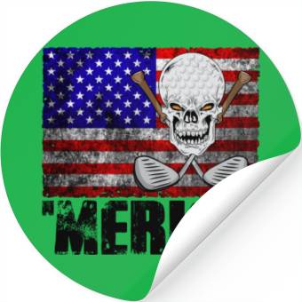Discover Merica Golf Stickers