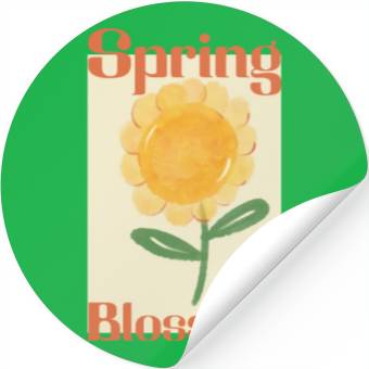 Discover Sunflower Spring Blossom Stickers