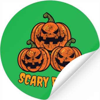 Discover Halloween pumpkin Stickers