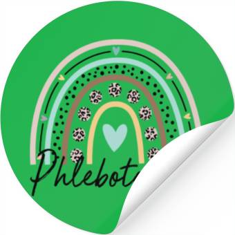 Discover Phlebotomist Life Rainbow Leopard Print Face Stickers