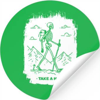 Discover Take a Hike - White Ink Stickers