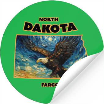 Discover North Dakota - Eagle Stickers