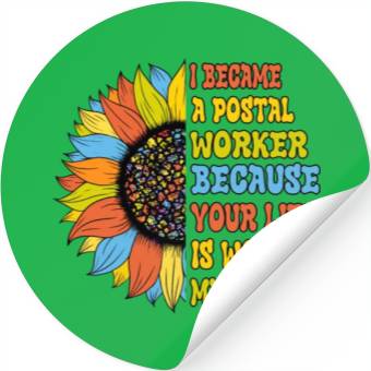 Discover I Became a postal worker Stickers
