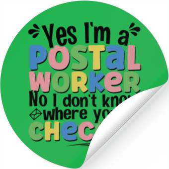 Discover yes I'm a postal worker Stickers