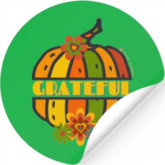 Discover Grateful Pumpkin Stickers