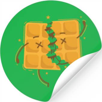 Discover filled Waffle Dough Pastry Baker Snack Stickers