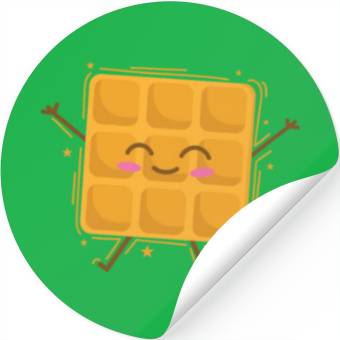 Discover funny Waffle Pastry Baker Dough Stickers
