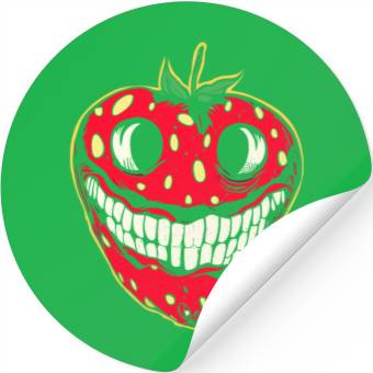 Discover Strawberry Jack-o-lantern Stickers