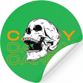 Discover Candy Candy Candy Skull Stickers