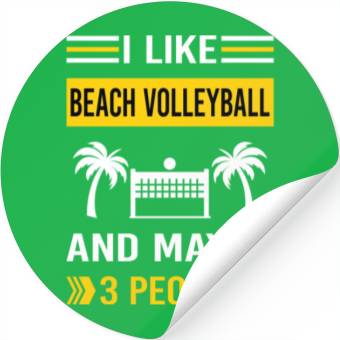 Discover 3 People Beach Volleyball Stickers