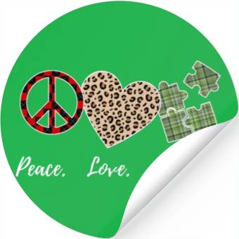 Discover Peace, Love, Solution Stickers