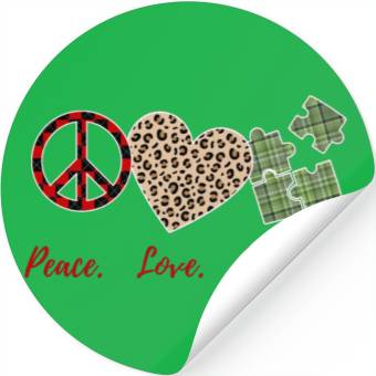 Discover peace love solution Stickers