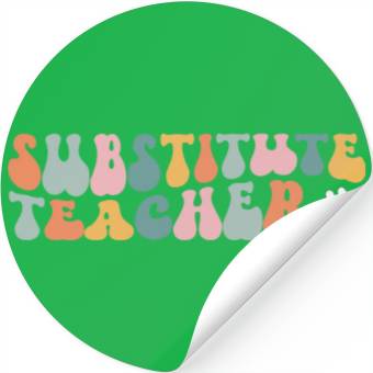 Discover Substitute Teacher Replacement Educator Stickers