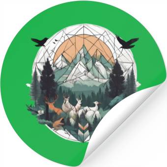 Discover Geoforest Tapestry Stickers