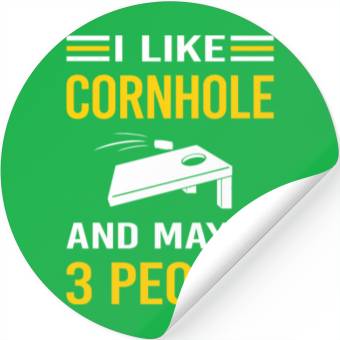 Discover 3 People Cornhole Stickers