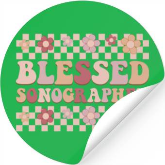 Discover Blessed sonographer flower Stickers