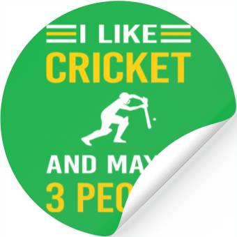 Discover 3 People Cricket Stickers