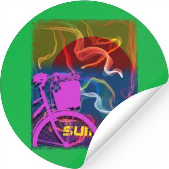 Discover Bike in spring Stickers
