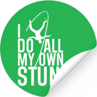 Discover "I Do My Own Stunts" Daredevil Design Stickers