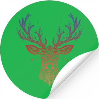 Discover Reindeer with snowflakes Stickers