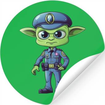 Discover Police alien Stickers