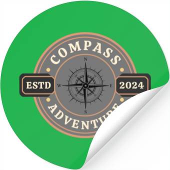 Discover compass adventure Stickers