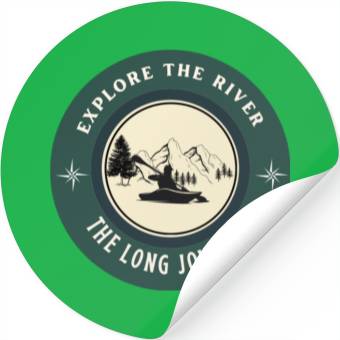 Discover explore the river Stickers