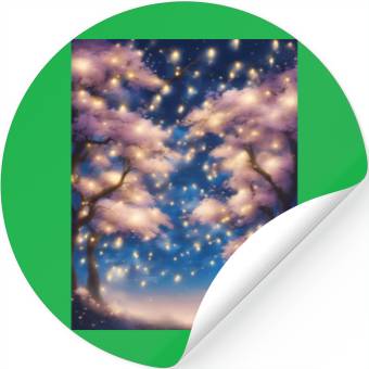 Discover Cherry Blossom Tree Party Stickers