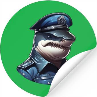 Discover Police shark Stickers