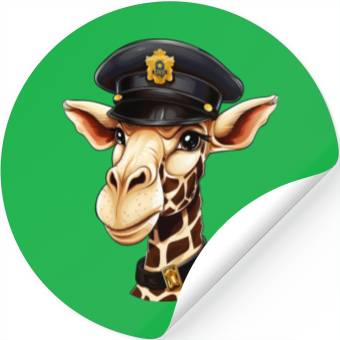 Discover Police giraffe Stickers