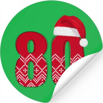 Discover 80th Birthday - Congratulations Number Eighty! Stickers