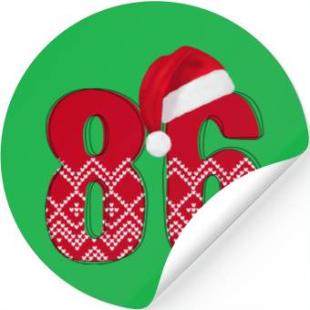Discover 86 Christmas Years - Number Eighty Six Stickers