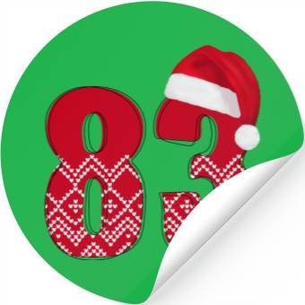 Discover Number 83 - Happy Christmas Eighty Three Stickers