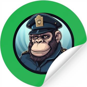 Discover Police gorilla Stickers
