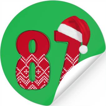 Discover Age 87 - Congrats Christmas Number Eighty Seven Stickers