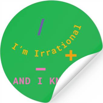 Discover Irrational Math Lover Stickers