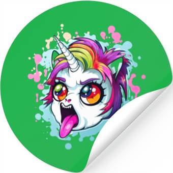 Discover Scolding Unicorn Complaining Mood Stickers