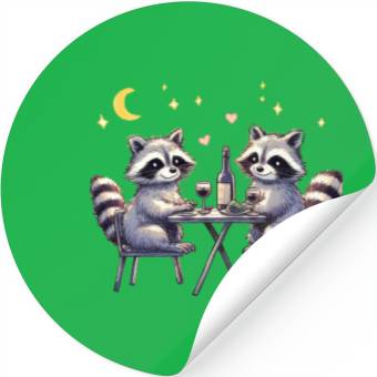 Discover Raccoon Romance Stickers