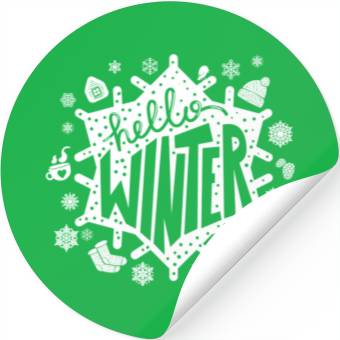 Discover Abstract Winter Snowflakes" Stickers