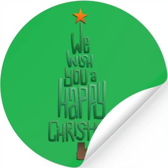 Discover Happy Xmas Tree Stickers