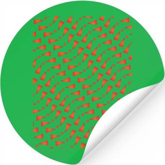 Discover Orange Pattern Stickers